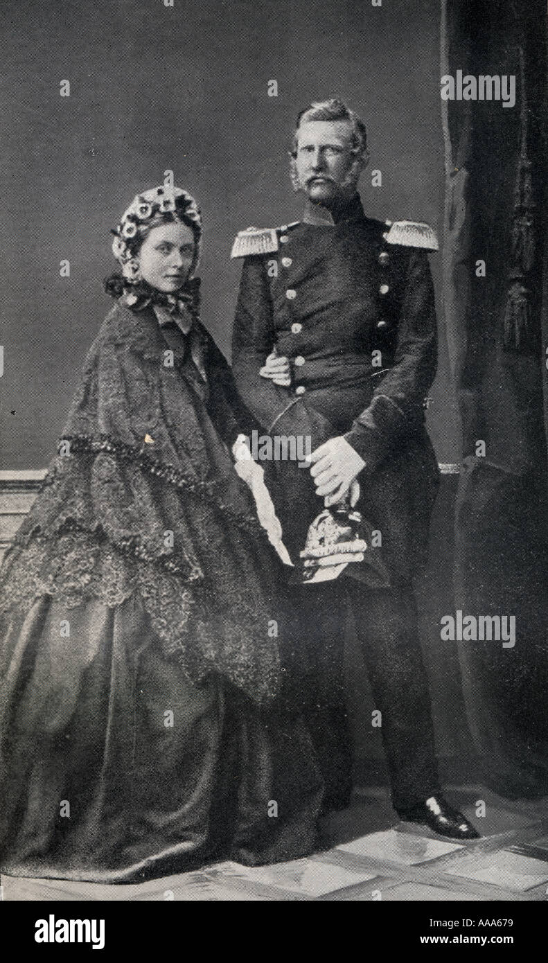 Kronprinz Friedrich, Prinz von Preußen, der Vater von Kaiser Wilhelm II. und der Kaiserin Friedrich Tochter von Königin Victoria. Stockfoto