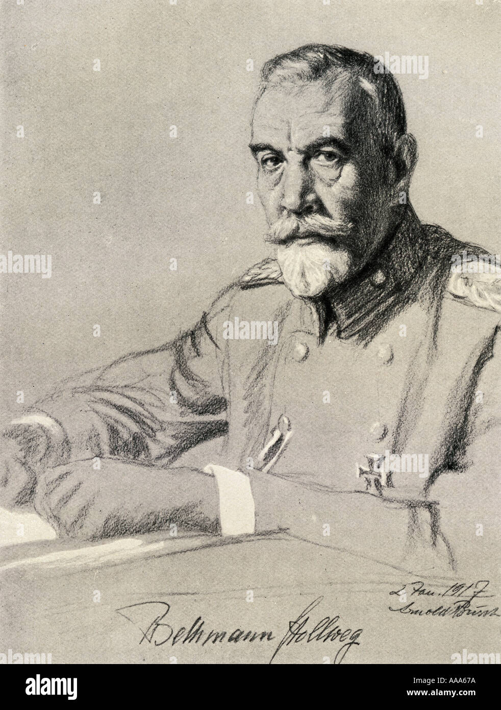 Theodor Friedrich Alfred Theobald von Bethmann-Hollweg, 1856 - 1921. Deutsche Politiker und Kanzler des Deutschen Reiches, 1909 - 1917. Stockfoto