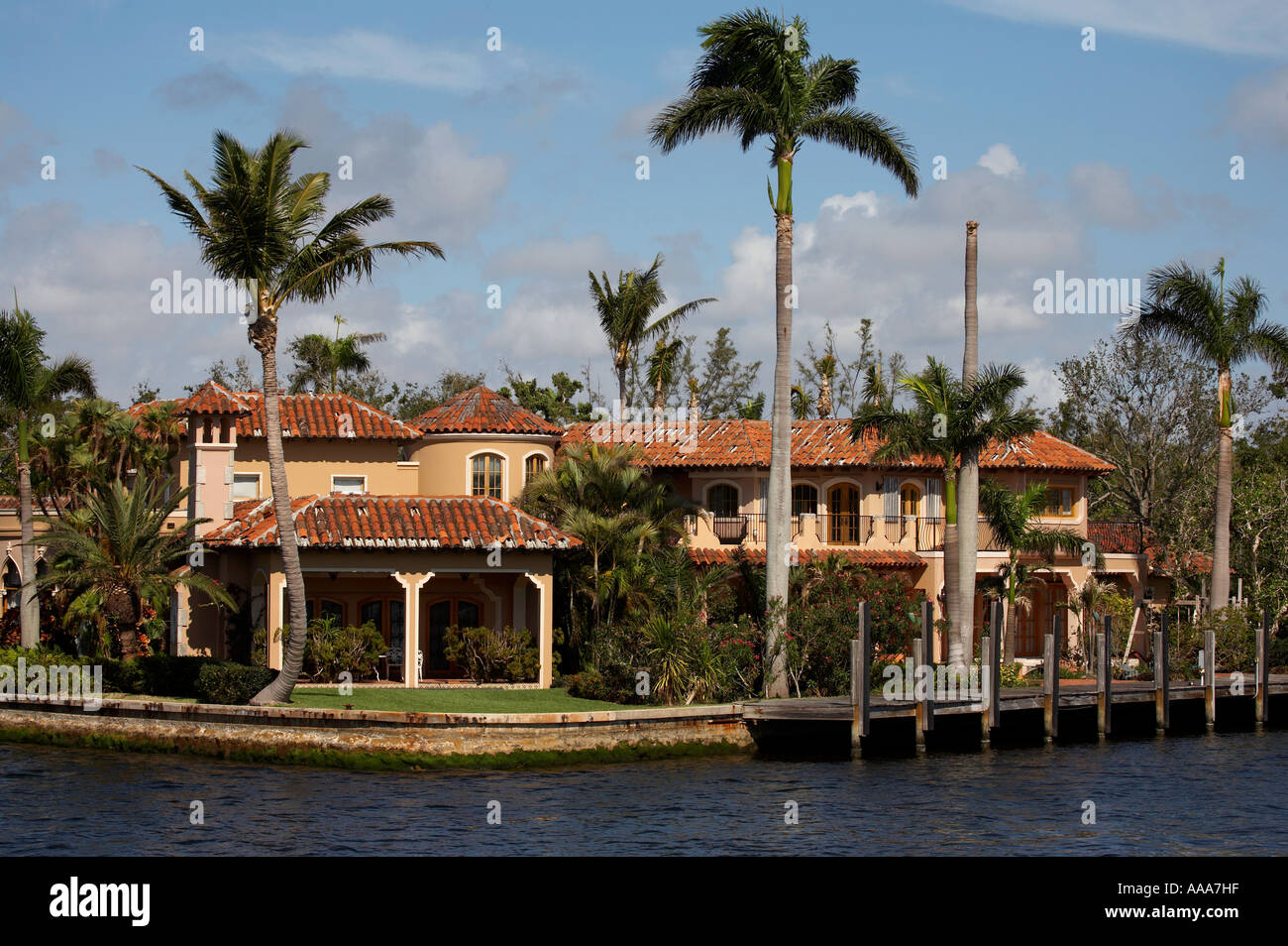 Luxus-Haus am Millionäre Reihe New River, bekannt als die Inseln Fort Lauderdale Florida Amerika usa Stockfoto