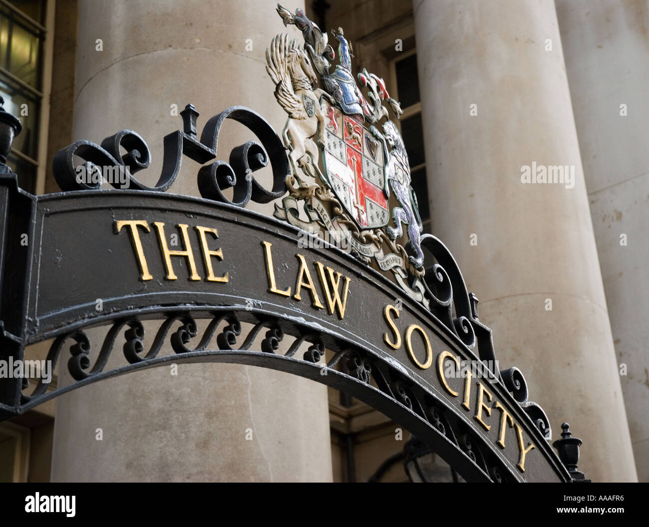 Wappen der Law Society Chancery Lane in London UK Stockfoto