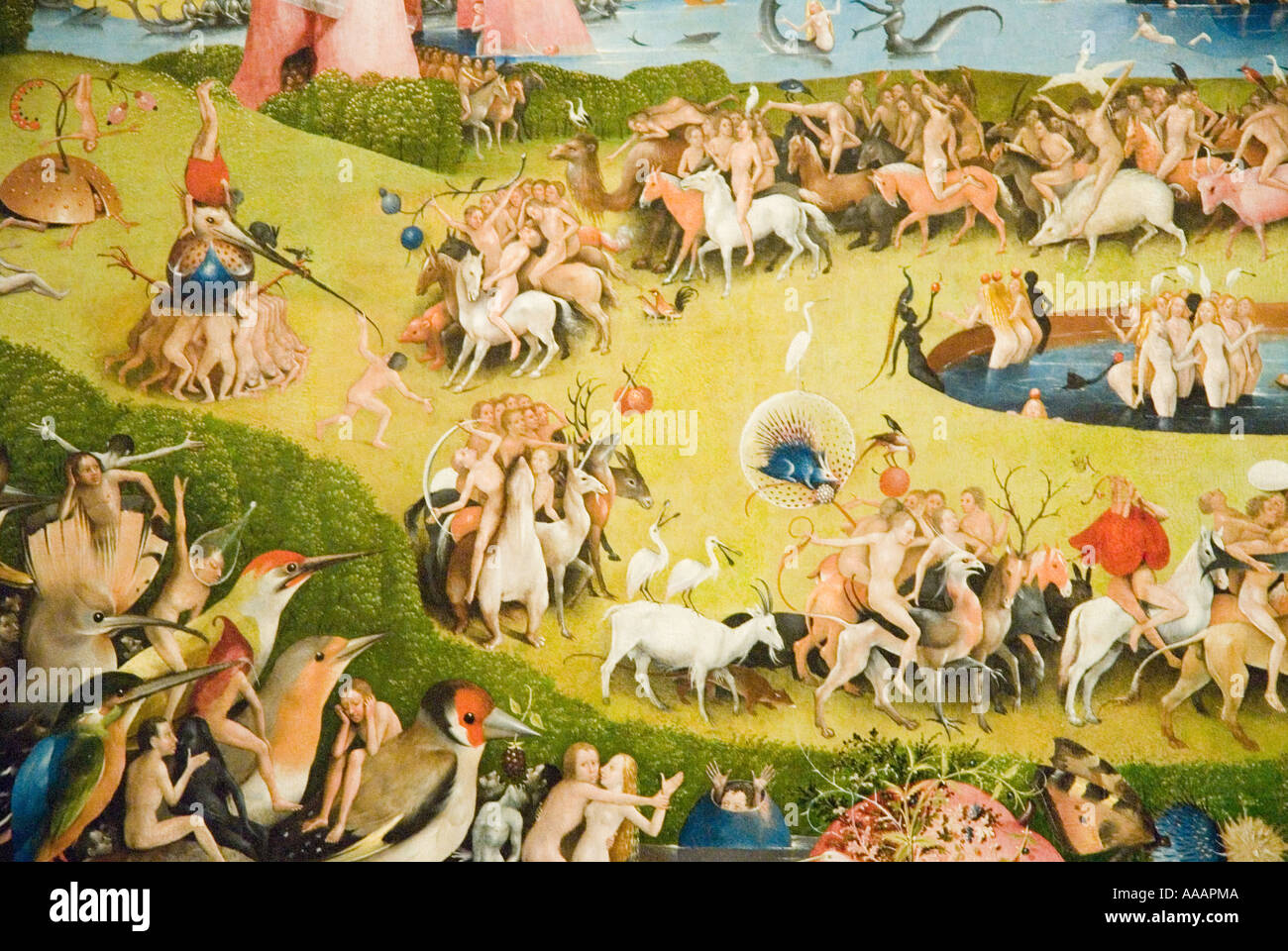 Der Garten der Lüste von Hieronymus Bosch Malerei Stockfoto