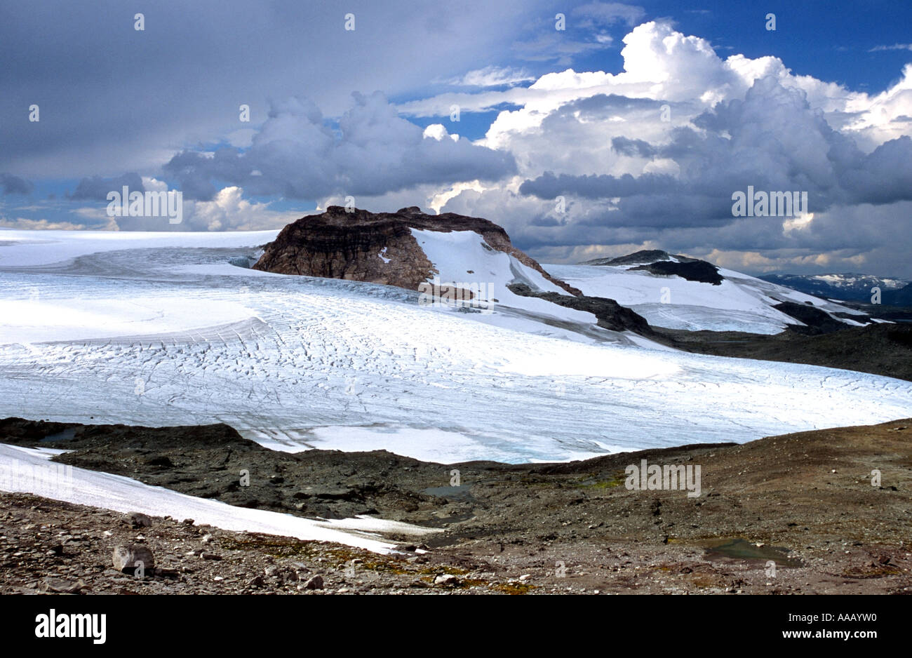 Gletscher oben Finse, Norwegen Stockfoto