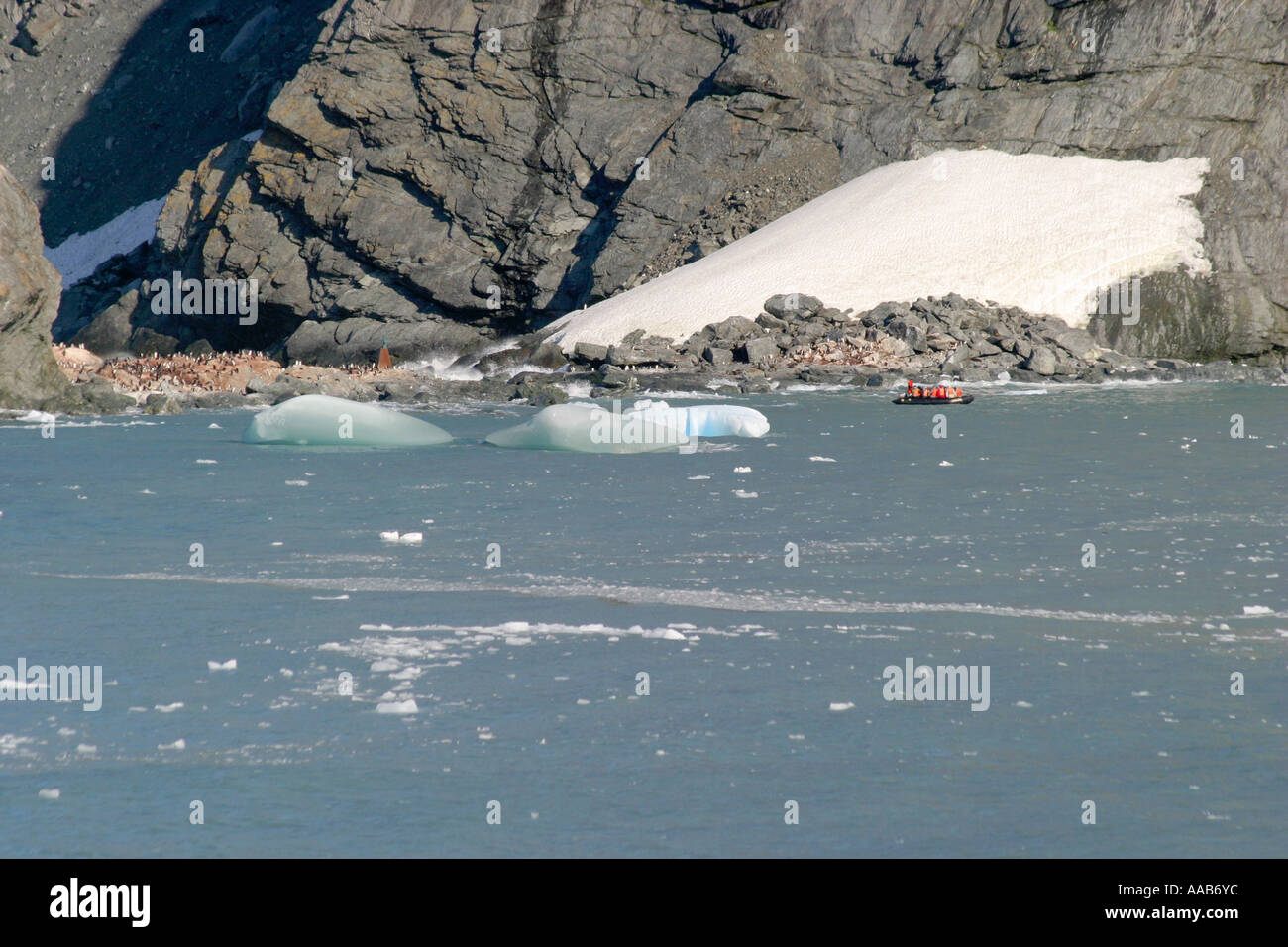 Historic Elephant Island, Antarktis ist die Website von Sir Ernest Shackleton heldenhafte Rettung von 22 seiner Männer Stockfoto