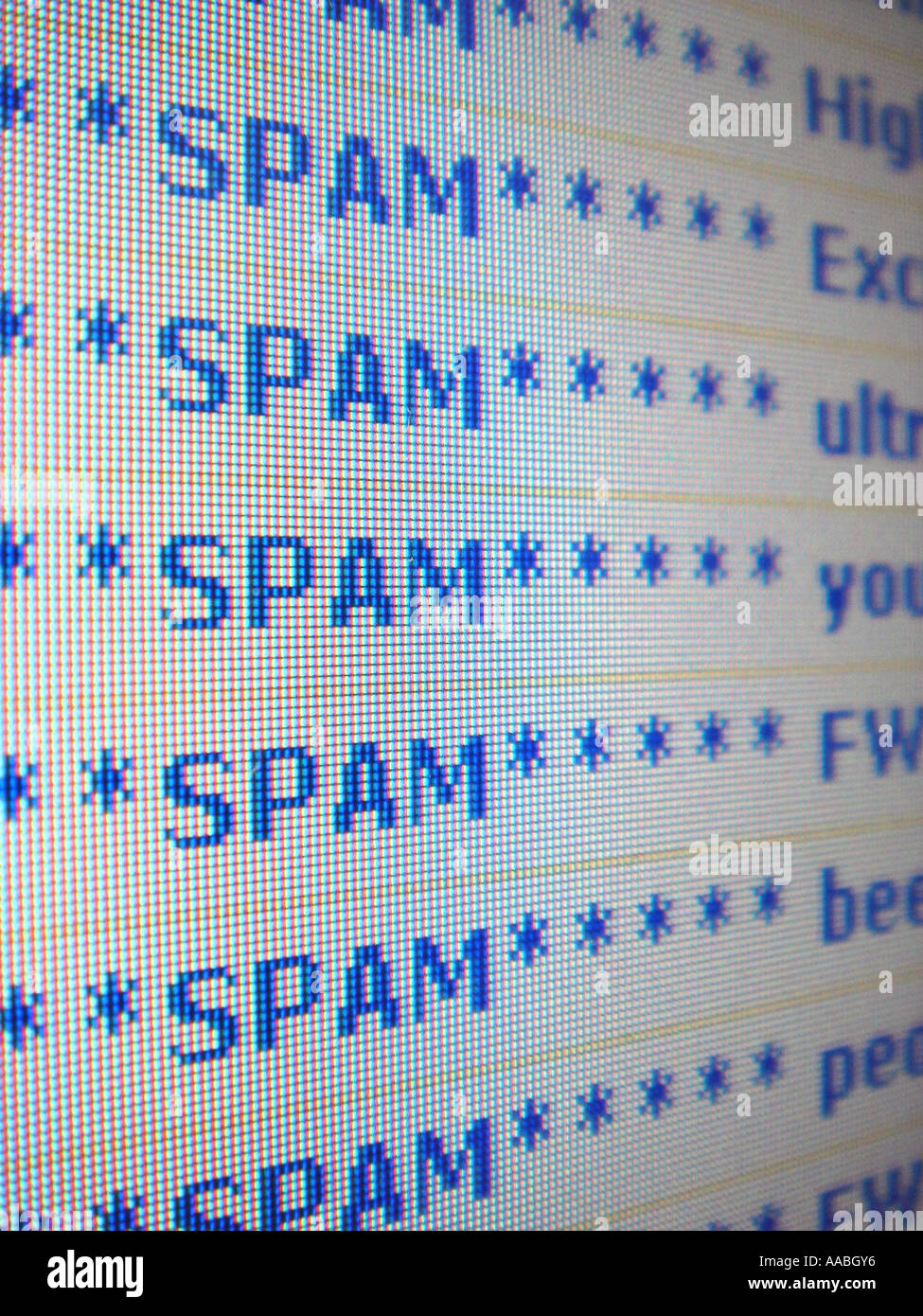 Spam-e-Mail-Konto Stockfoto