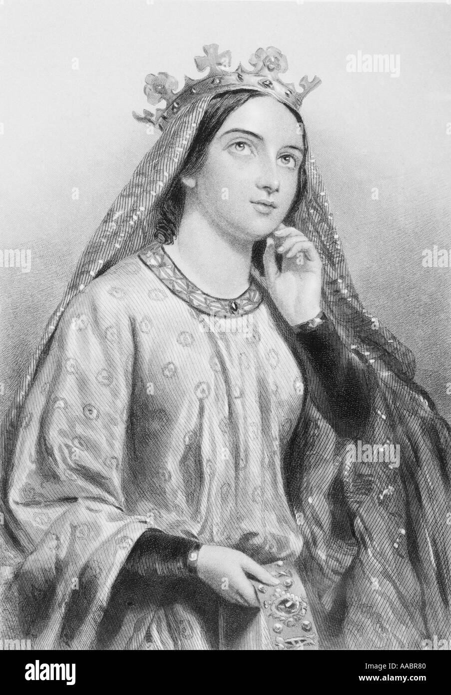 Berengaria von Navarra, c 1163/65 - 1230. Queen Consort von Richard I. von England. Stockfoto