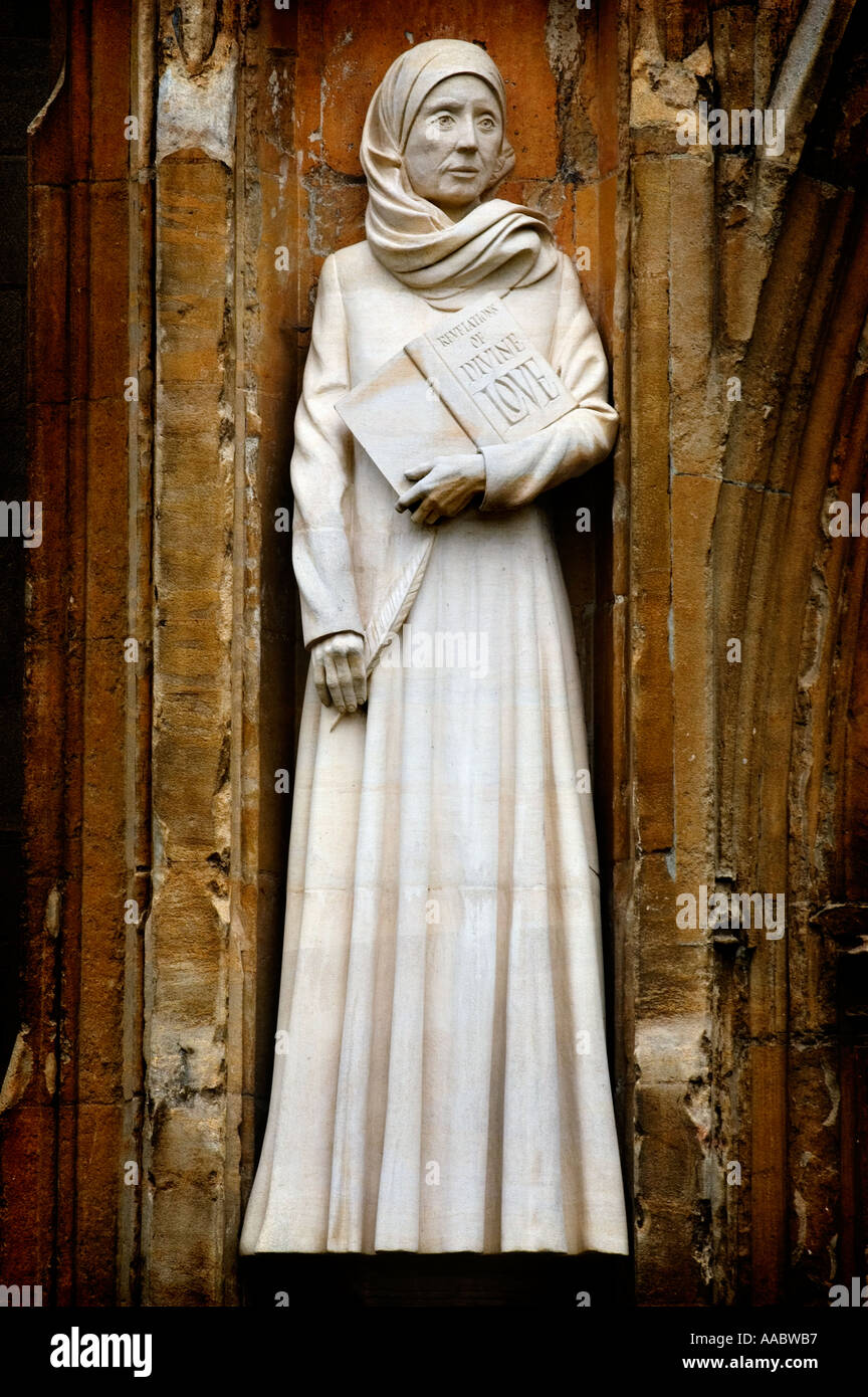 Mutter Julian Statue in Norwich Cathedral Stockfoto