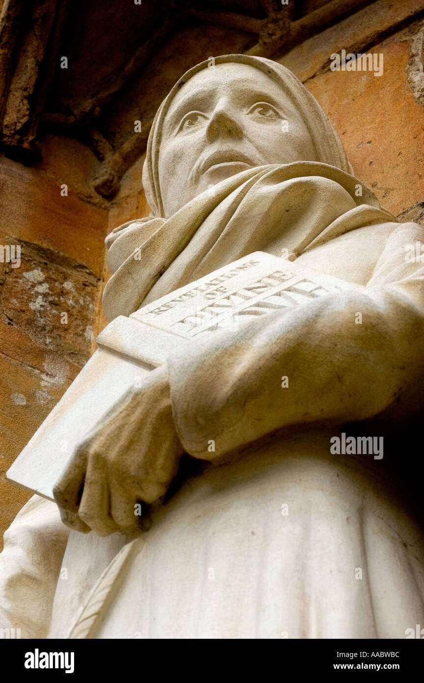Mutter Julian Statue in Norwich Cathedral Stockfoto