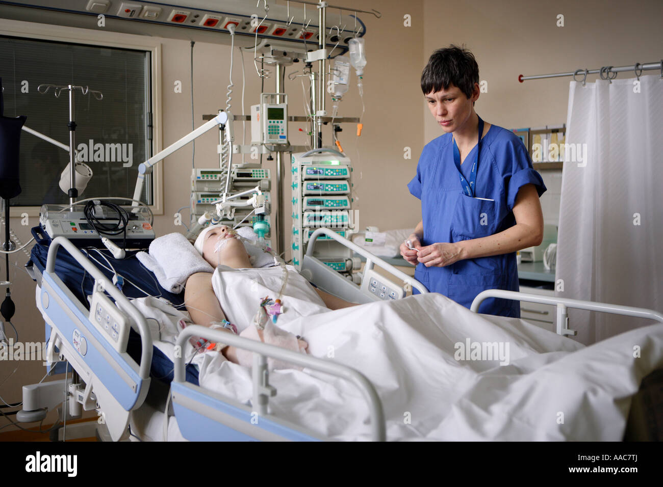 Altonaer Kinderkrankenhaus s Intensivstation Stockfoto