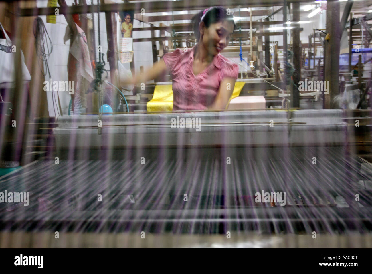 Bo Sang Seidenfabrik und Shop Chiang Mai Thailand Stockfoto