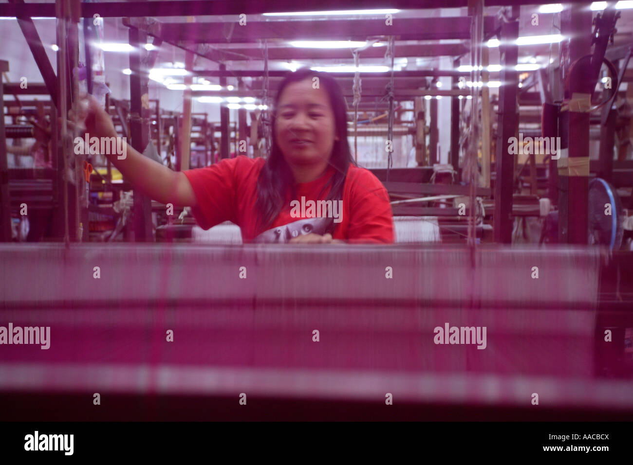 Bo Sang Seidenfabrik und Shop Chiang Mai Thailand Stockfoto