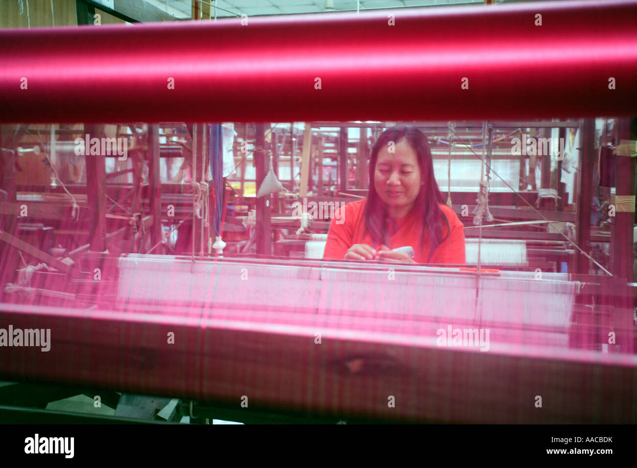 Bo Sang Seidenfabrik und Shop Chiang Mai Thailand Stockfoto