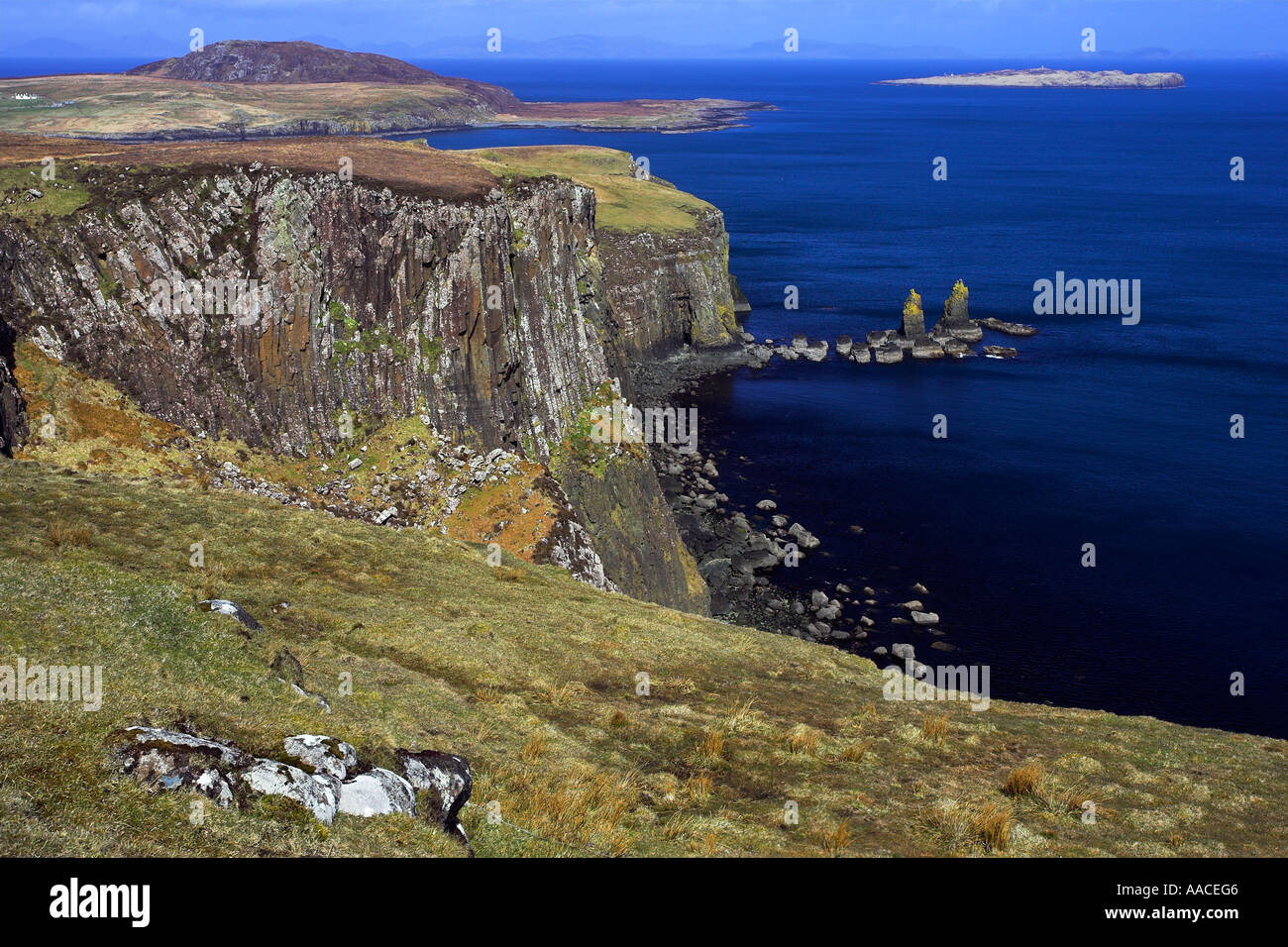 Die Küstenregion von Stacan Gobhlach von Bagh Nan Gunnaichean, in den schottischen Highlands, Isle Of Skye, Schottland UK 2006 Stockfoto
