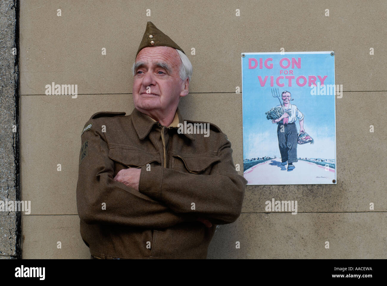 Lookalike Ray Dobson als Private Frazer von Dad s Army Stockfoto