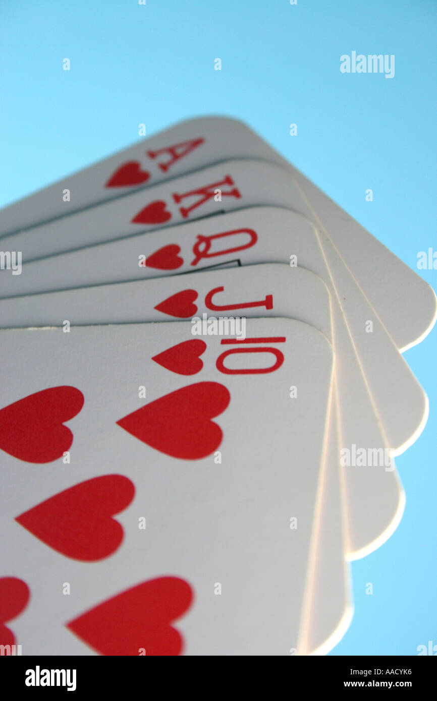 Herz ist Trumpf Stockfotografie Alamy