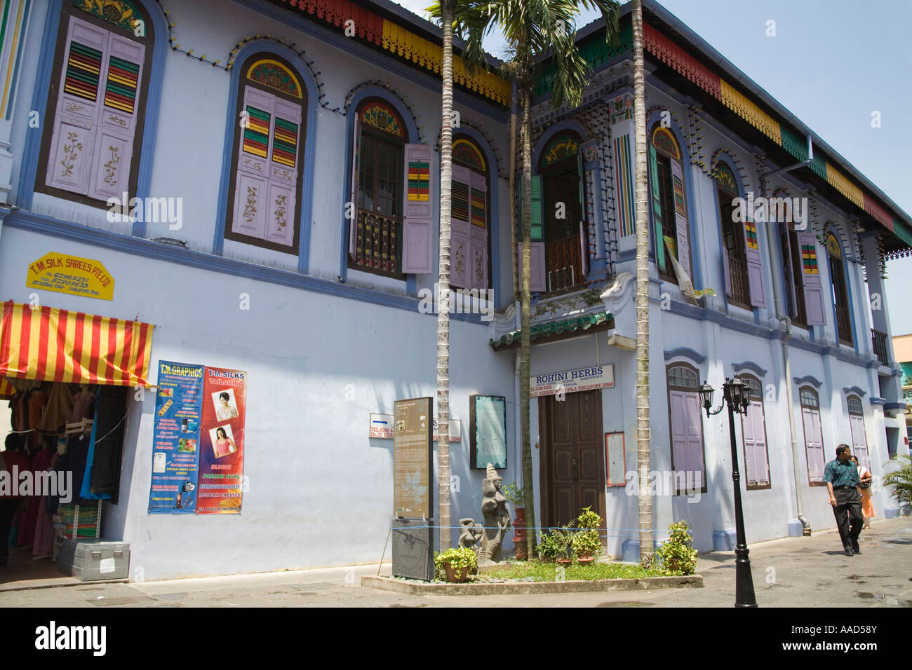 Singapur Asien kann eine der architektonischen Erbes Gebäude im Bereich der Stadt Singapur Little India Stockfoto