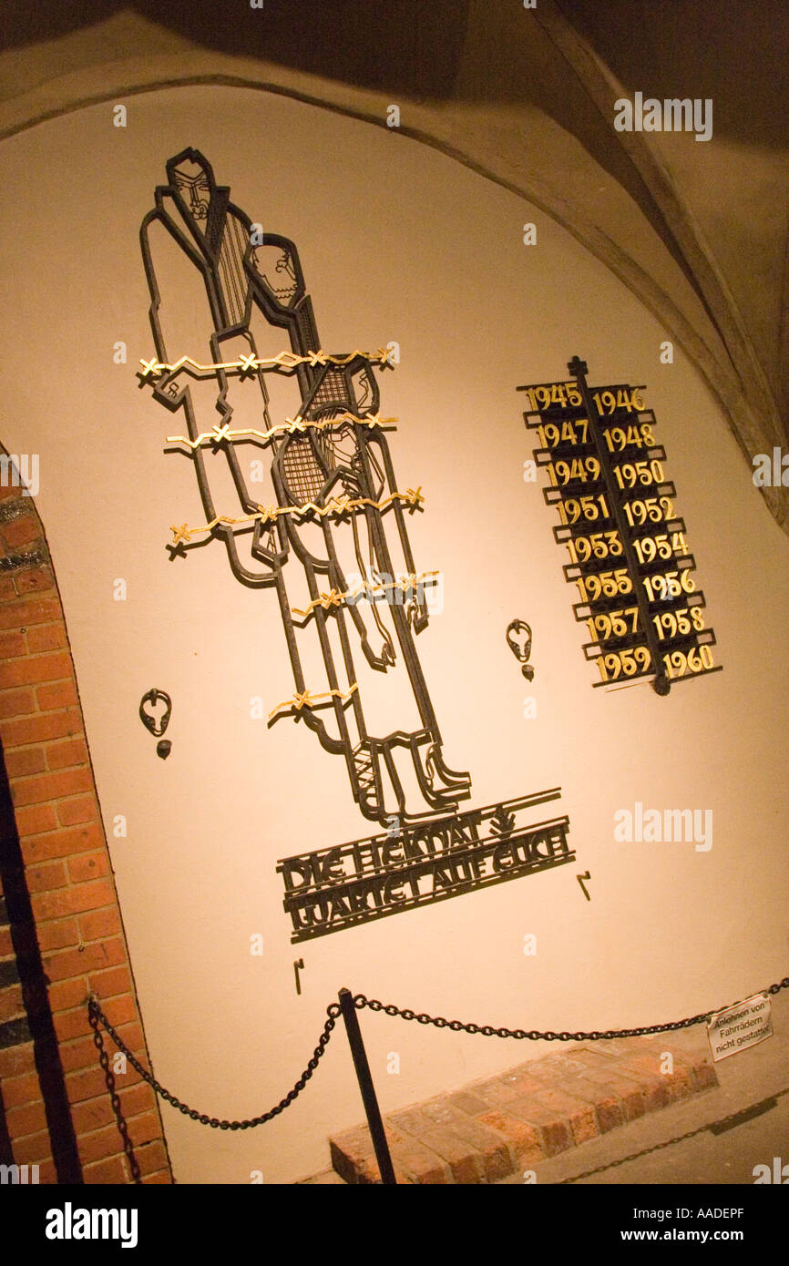 Denkmal für die 4 Lübeck Märtyrer -, die durch die Guillotine in Hamburg am 10. November 1943 hingerichtet wurden Stockfoto