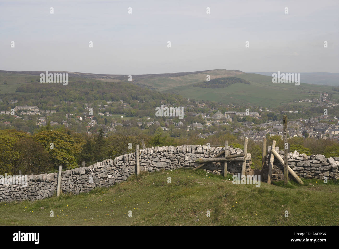 Auf der Suche nach Buxton Derbyshire UK Stockfoto