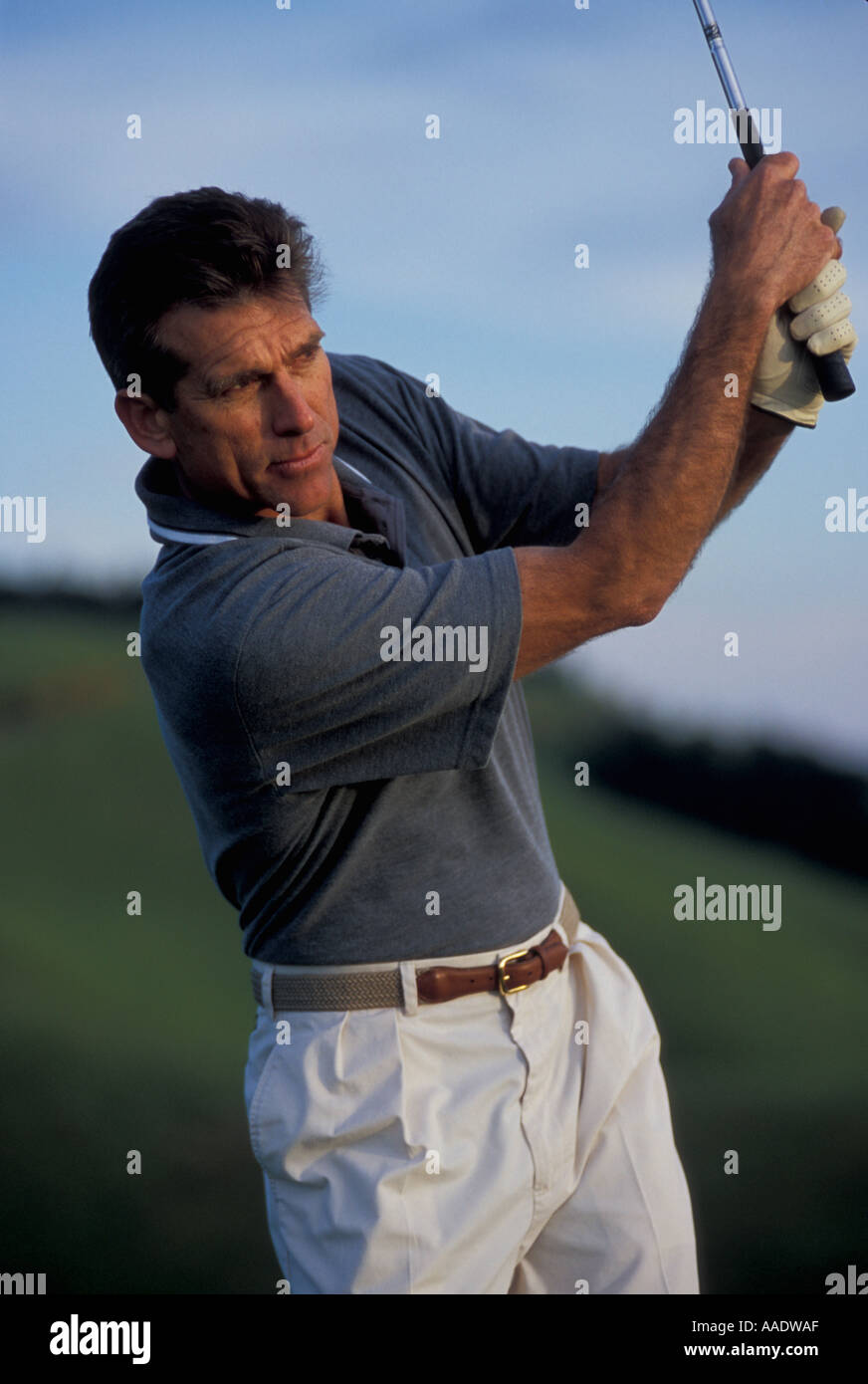 Golfer Abschlag California Stockfoto