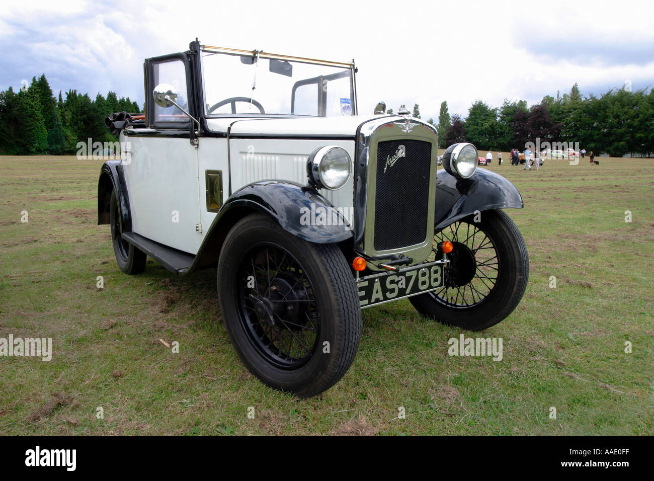 Austin 7 Cabrio zu einem Oldtimer und Oldtimer-show in Longbridge Birmingham in der Nähe der alten Fabrik von Austin Stockfoto