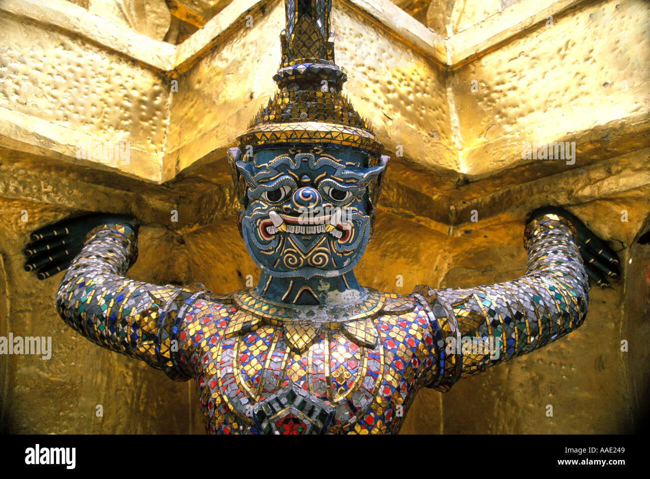 Wat Phra Kaeo Tempel des Smaragd Buddha Grand Palace Bangkok Thailand Stockfoto