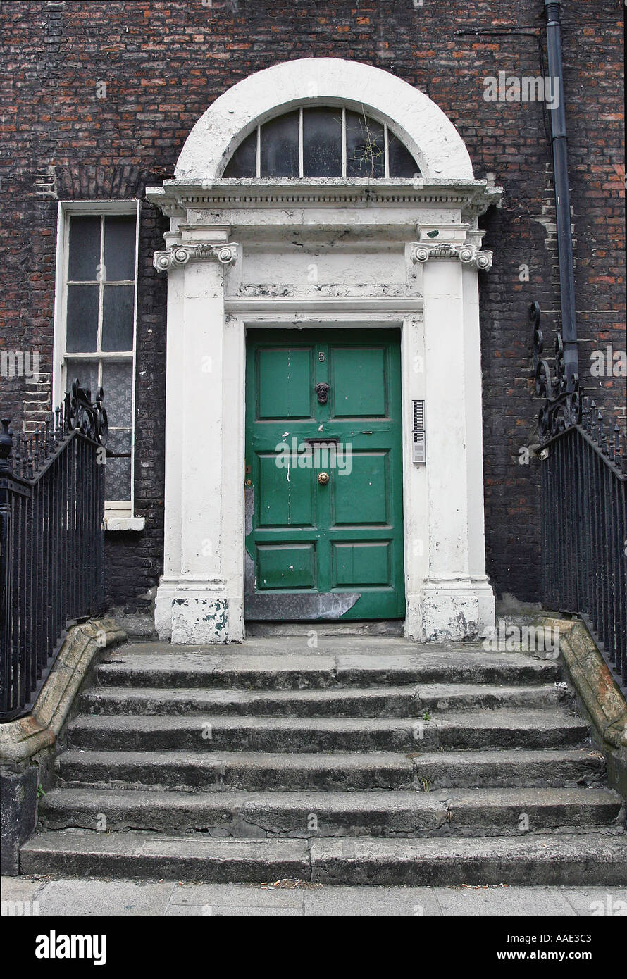 Georgische Tür Dublin Irland Stockfoto