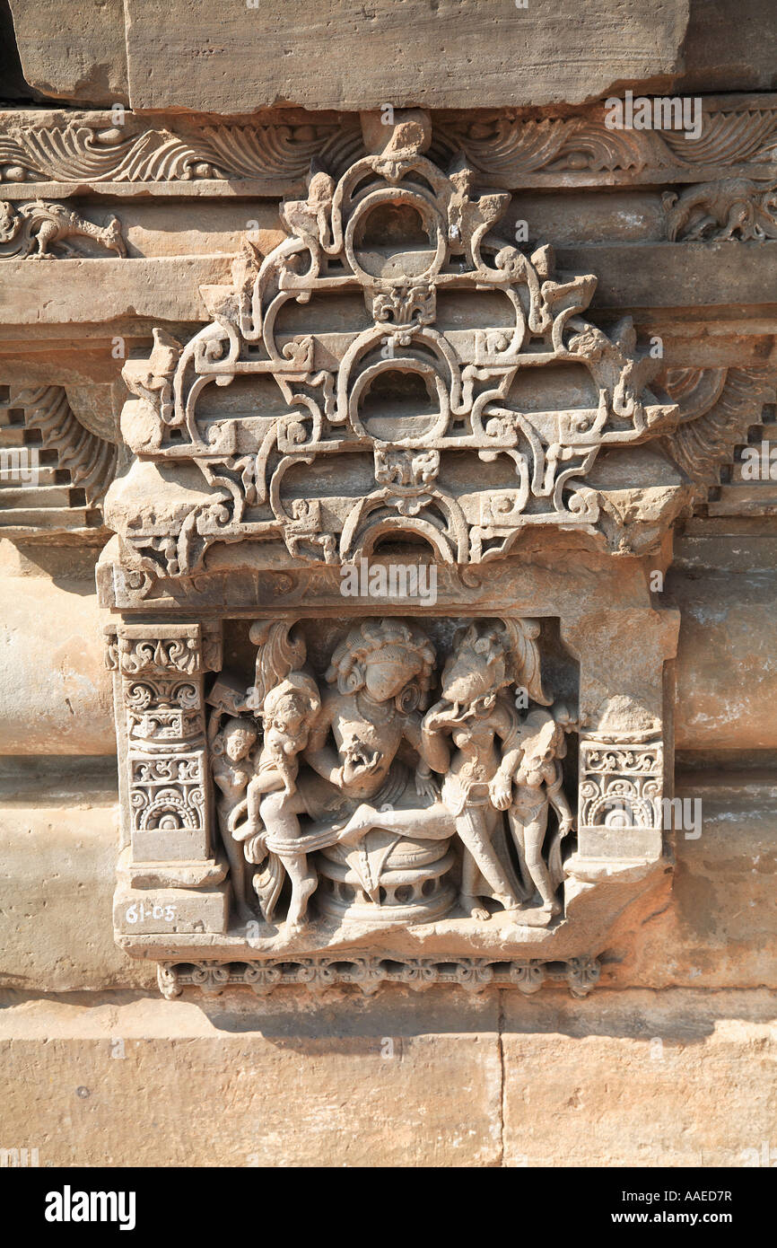Antiken Schnitzereien Harshat Mata 10. Jahrhundert Hindu Tempel Abhaneri Rajasthan Indien Stockfoto