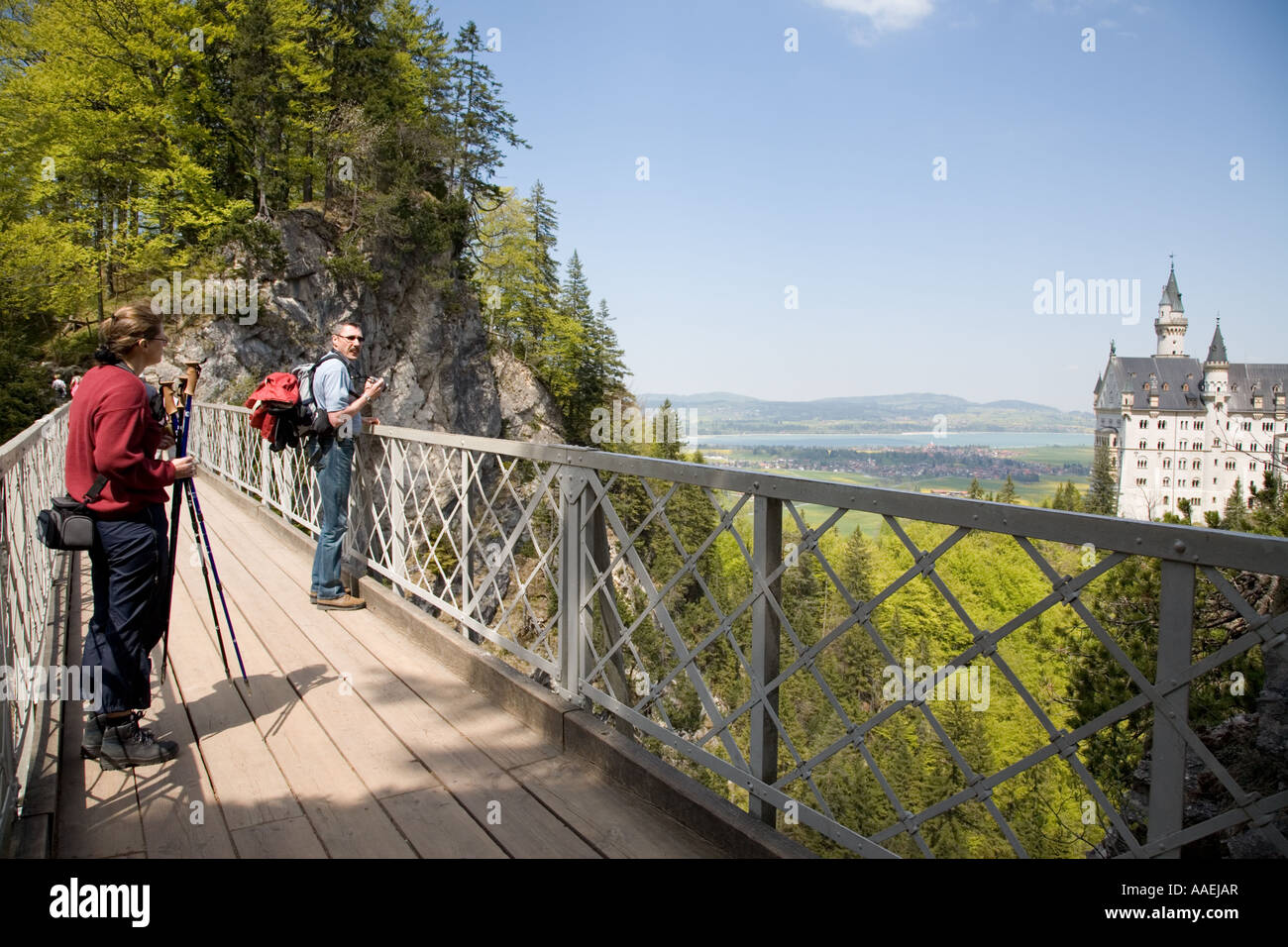 Marienbrücke, Marias Brücke, Neuschwastein Burg, Deutschland Stockfoto