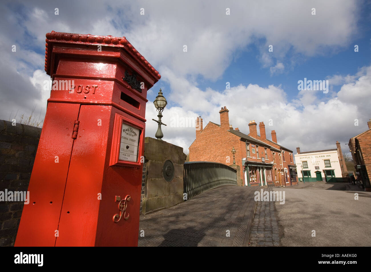 UK England West Midlands Dudley Black Country Museum viktorianischen Säule box Stockfoto