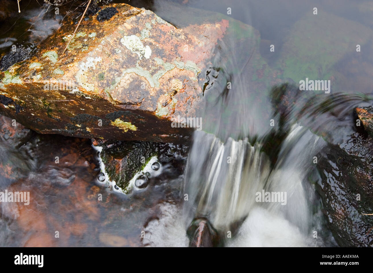 Detail in Highford Beck über Birker fiel zwischen Eskdale und dem Offshore-Tal Seenplatte Stockfoto