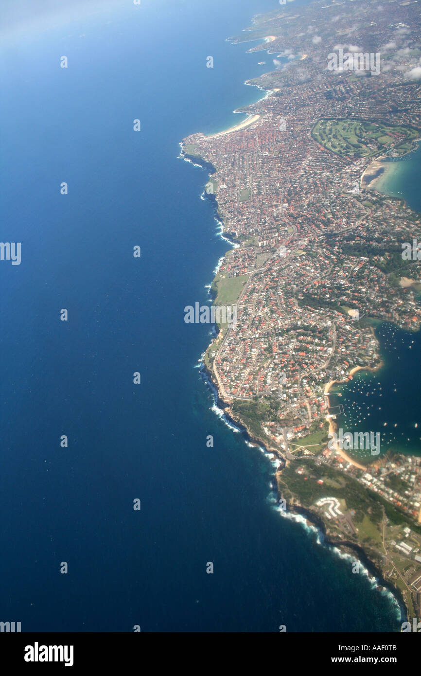 Luftaufnahme des östlichen Vororte und Strände, Sydney Australien Stockfoto