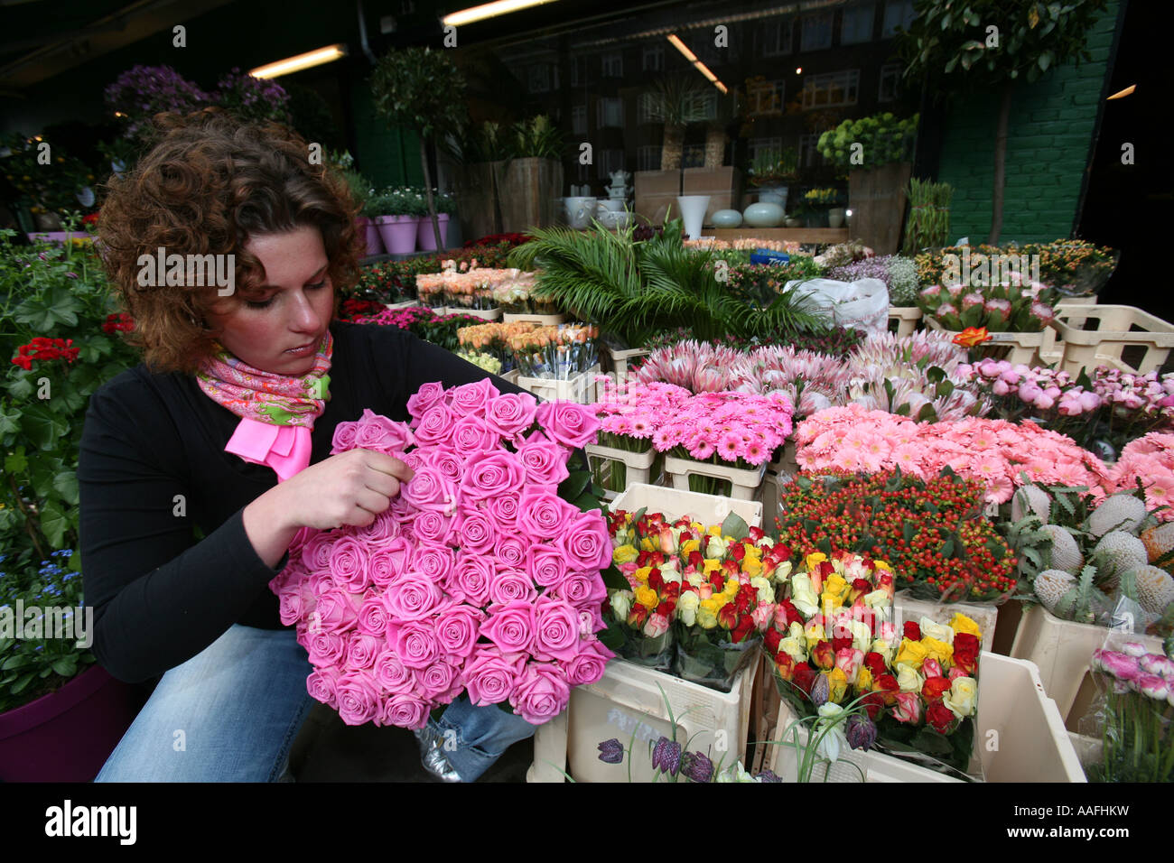 Ein Blumenladen in Amsterdam Leitartikel verwenden nur Stockfoto