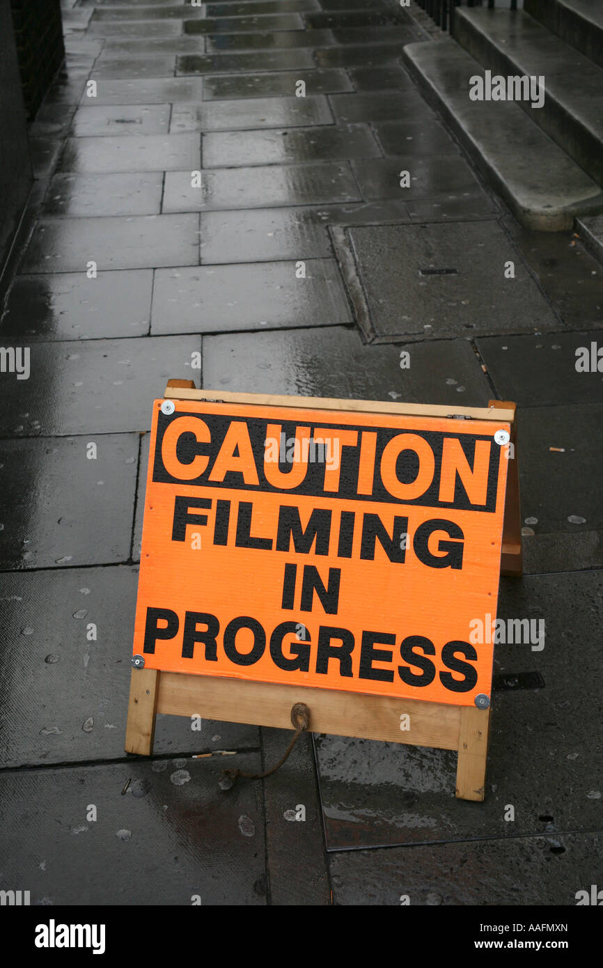 Film-Standort in London Street, England Stockfoto