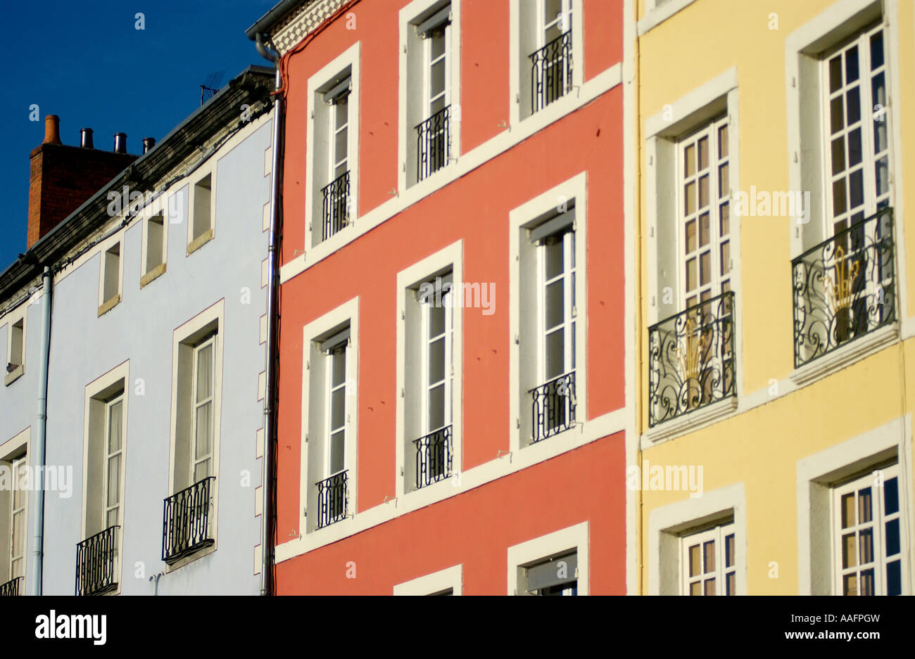 Bunte Häuser / Gebäude Stockfoto