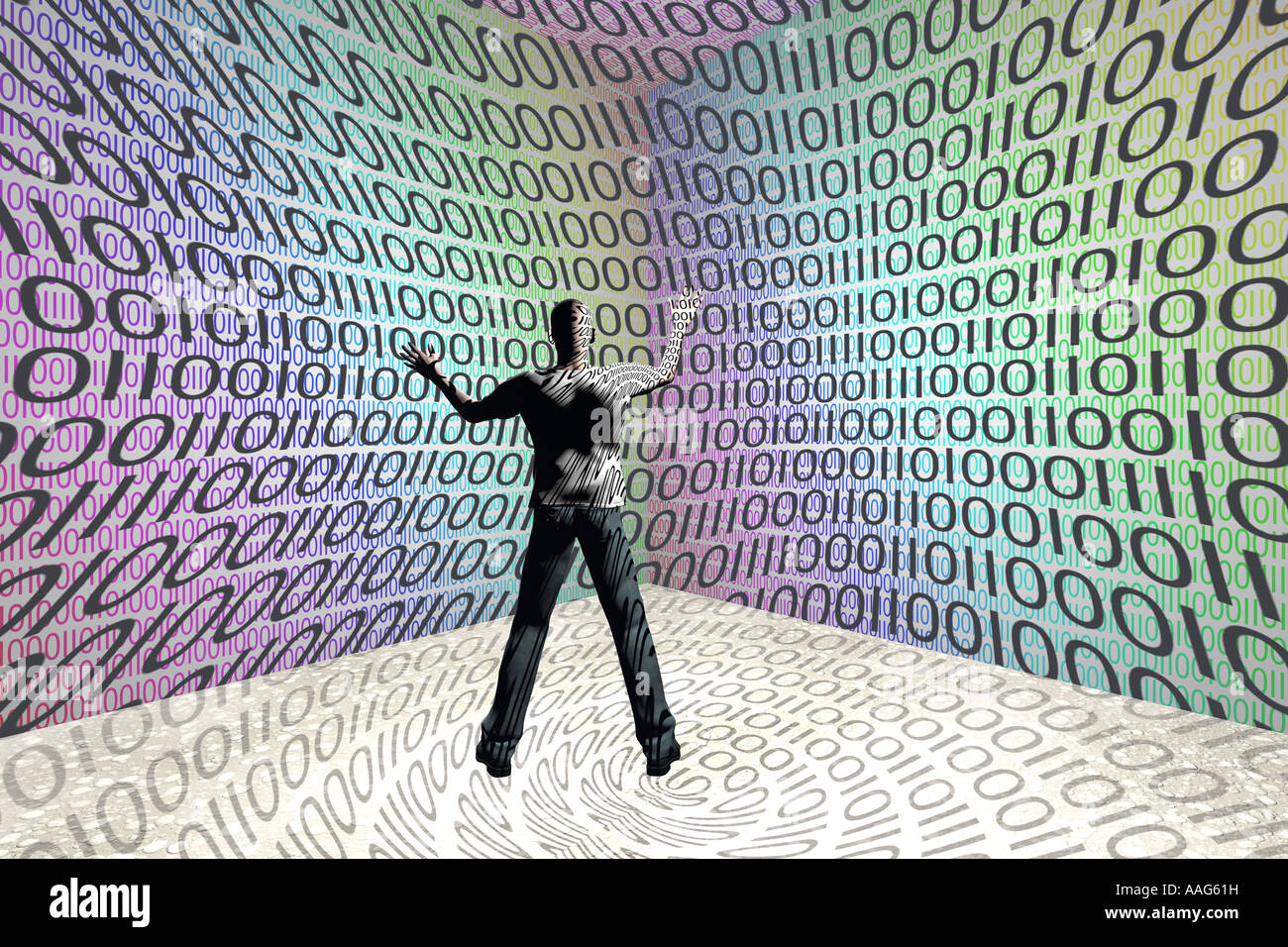 Leben in einer digitalen Welt Stockfoto