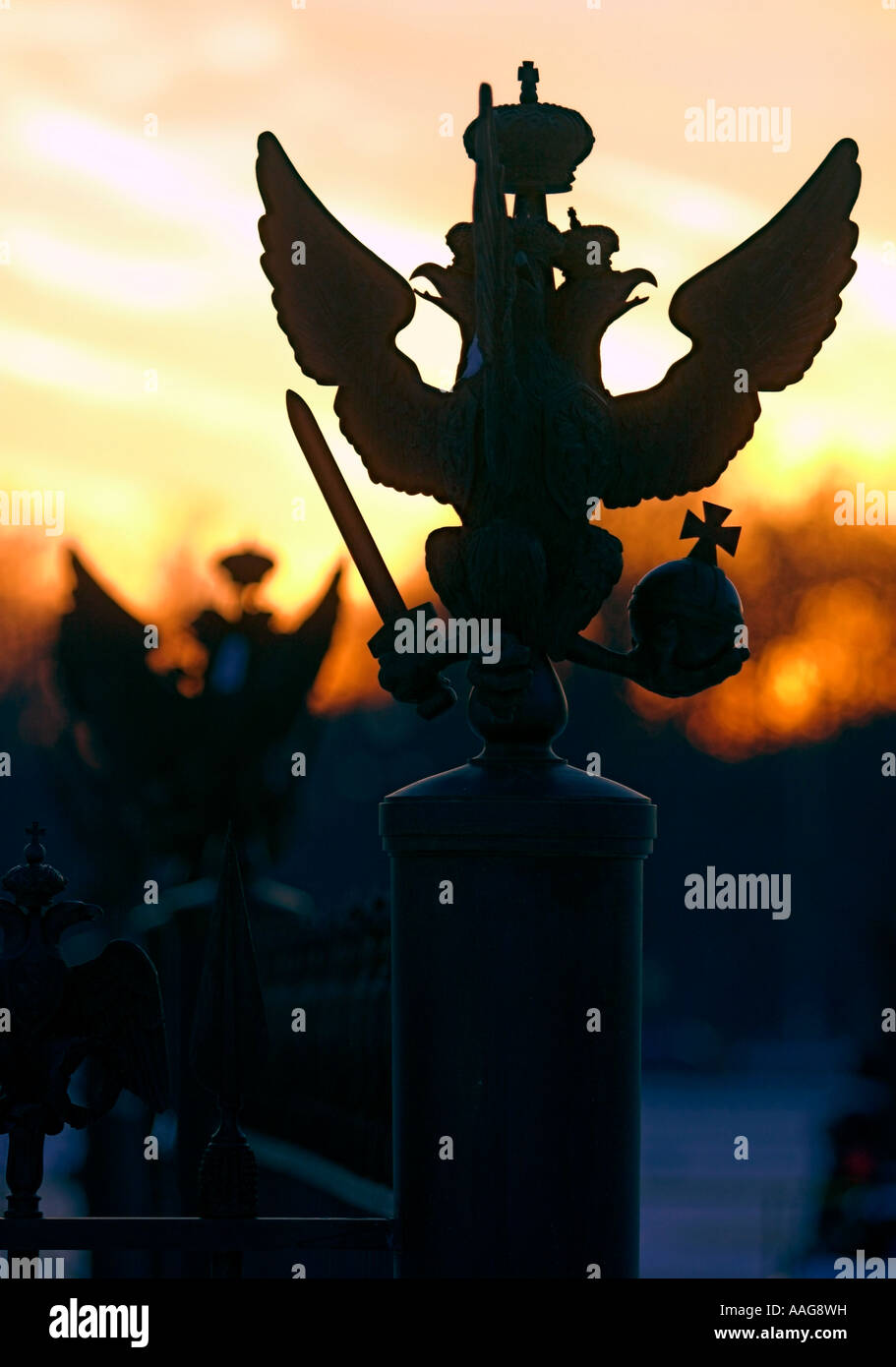 Sankt Petersburg Doppeladler Stockfoto