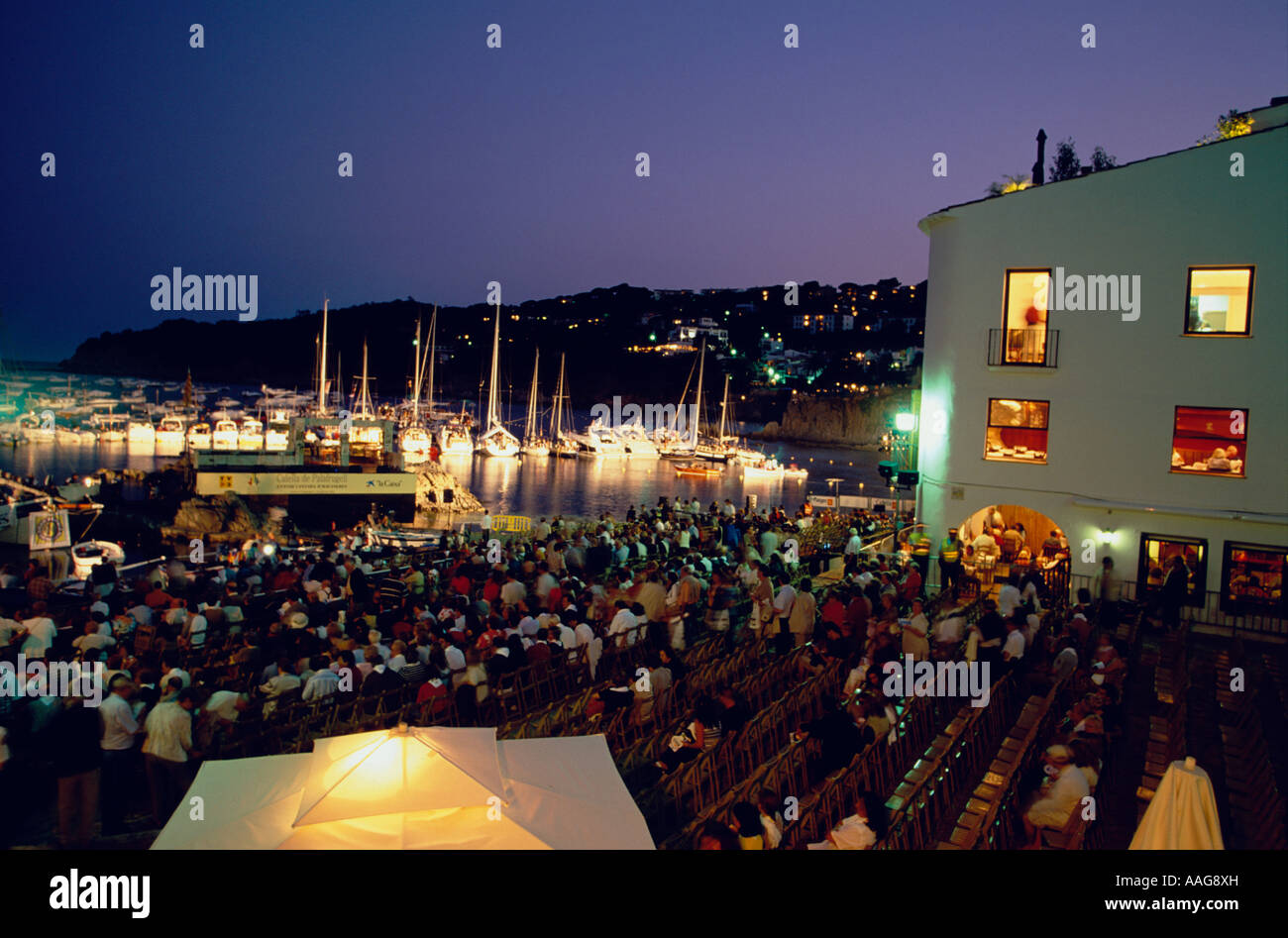 Festival Cantada d schwermütiger traditionellen Gesängen Competiton Calella de Palafrugell Costa Brava Catalonia Spanien Stockfoto