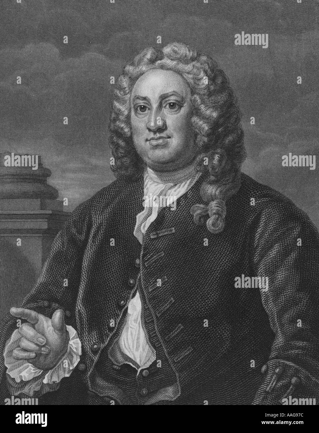 Martin Folkes 1690 1754 englische Antiquar Stockfoto