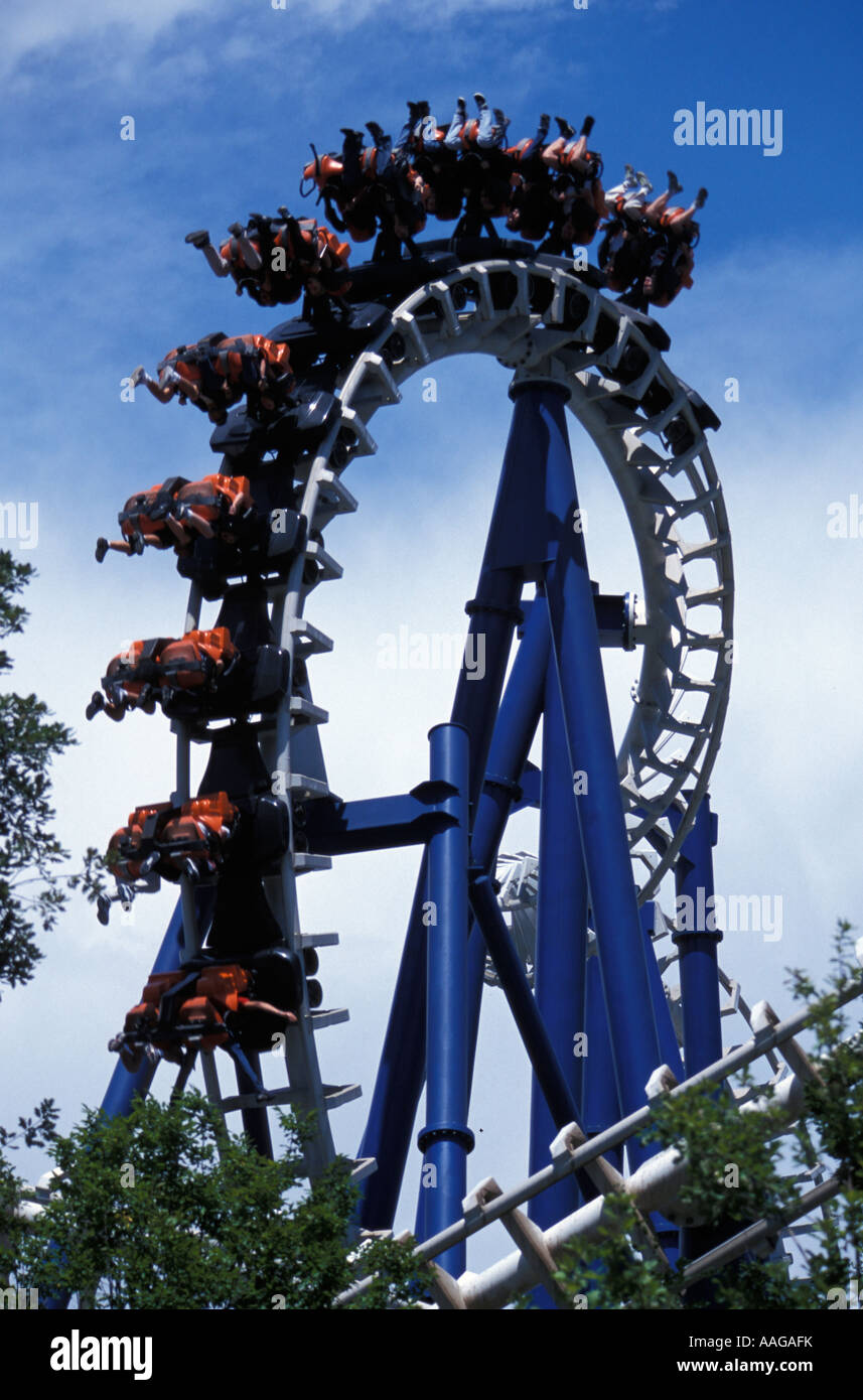 Achterbahn-Gardaland Peschiera am Gardasee-Veneto-Italien Stockfoto