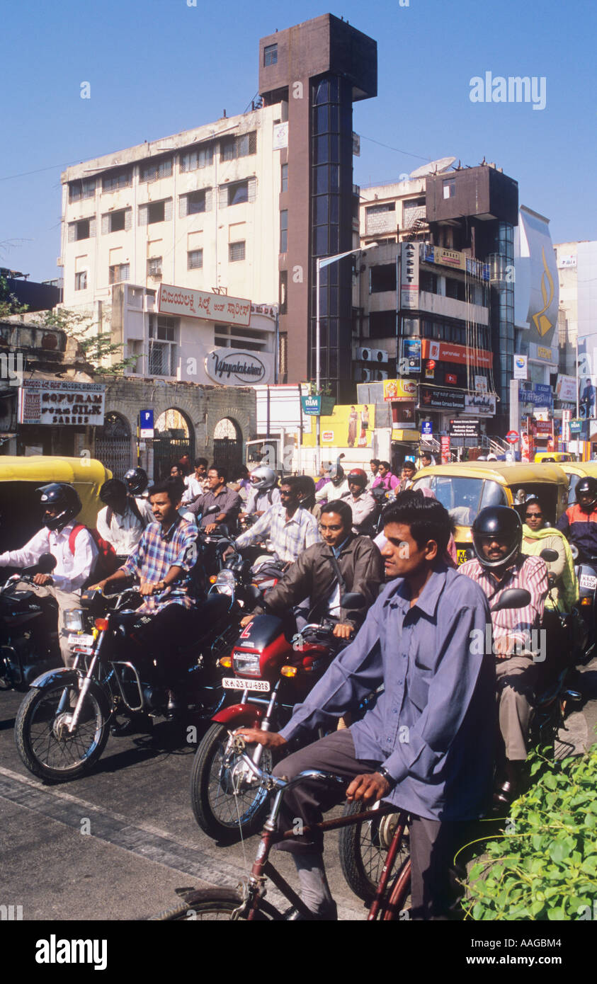 MG Road Bangalore Karnataka Indien Stockfoto
