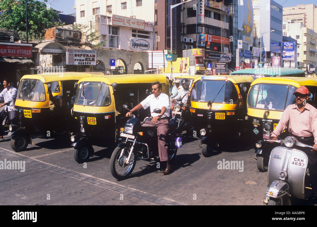MG Road Bangalore Karnataka Indien Stockfoto