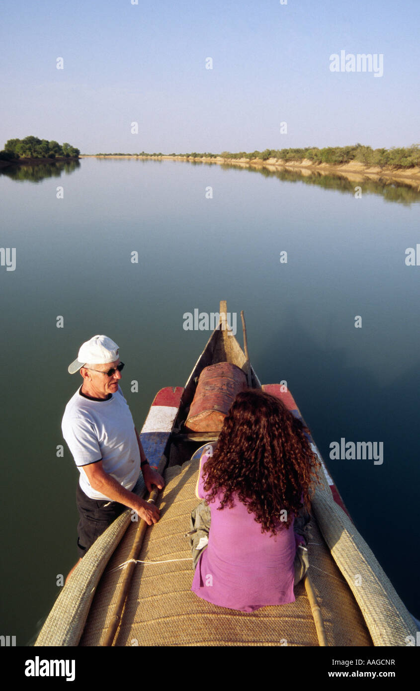 Ausflug mit dem Boot - Fluss Niger, MALI Stockfoto