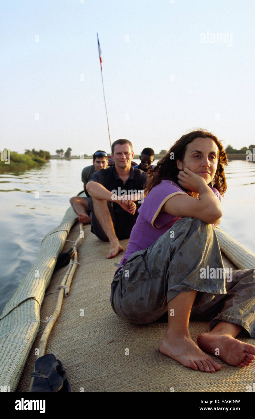 Ausflug mit dem Boot - Fluss Niger, MALI Stockfoto