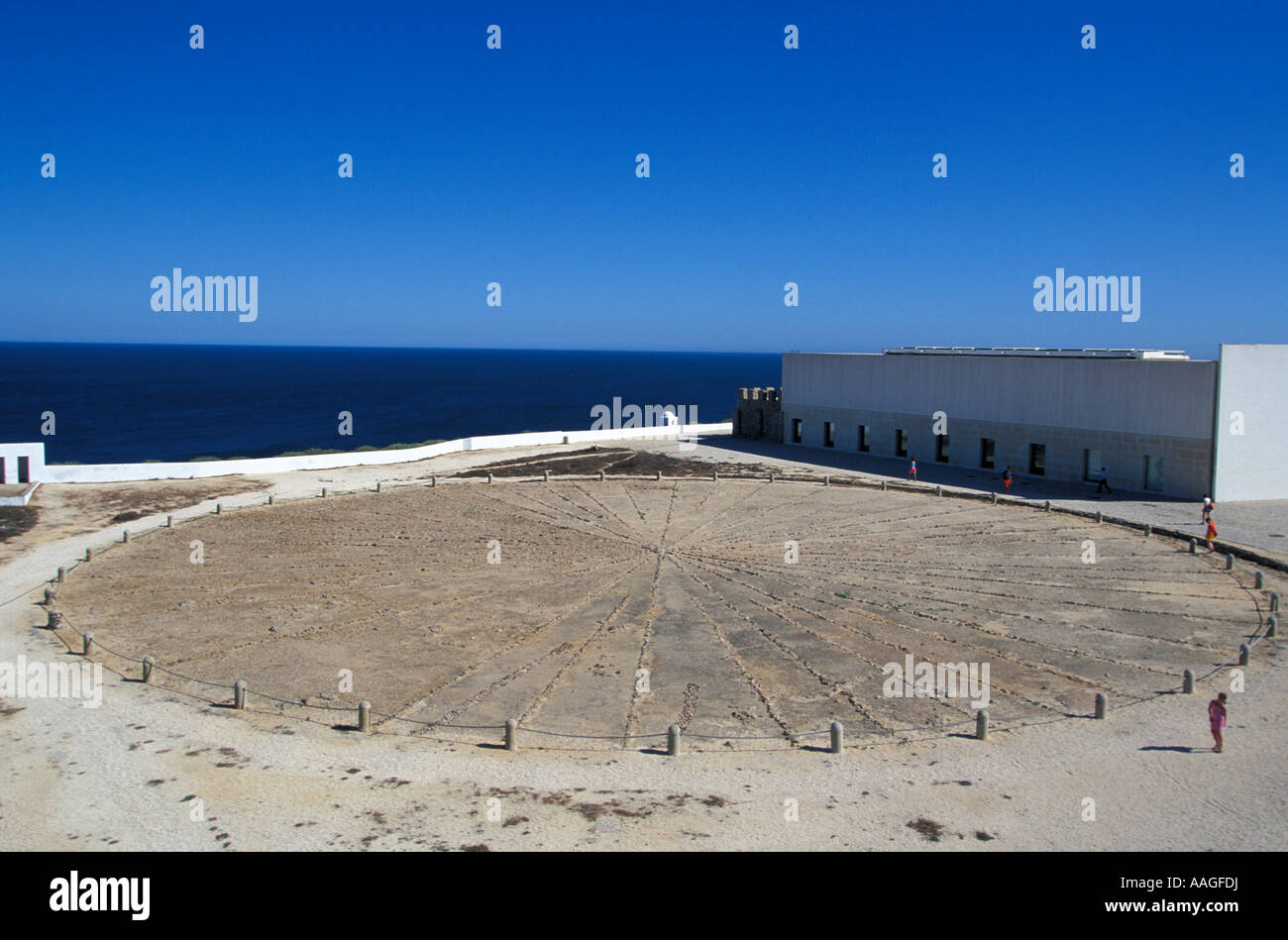 Rosa Dos Ventos Fortalza de Sarges Sarges Algarve Portugal Stockfoto