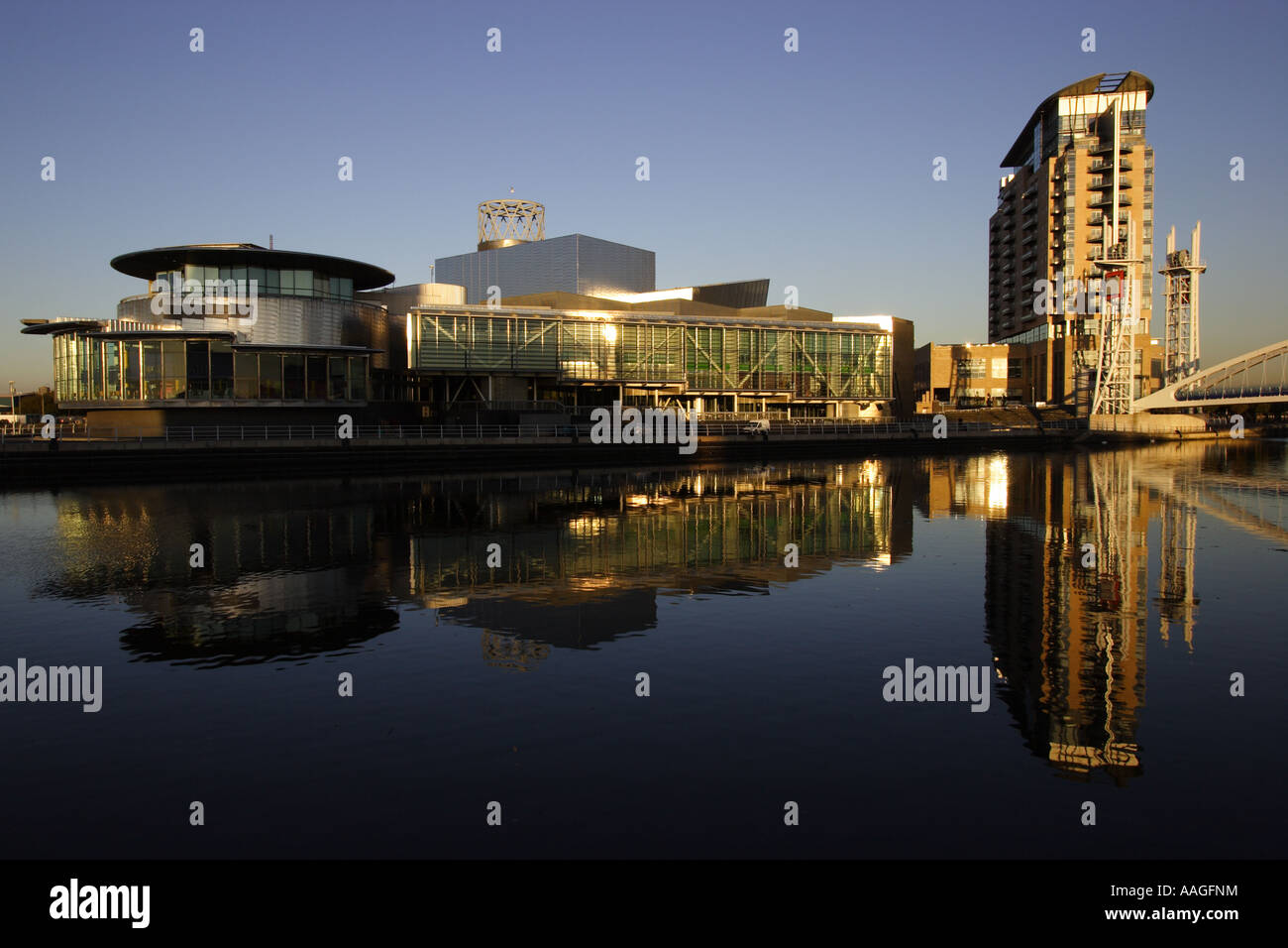 Lowry Gallery und Salford Quays, Greater Manchester Stockfoto