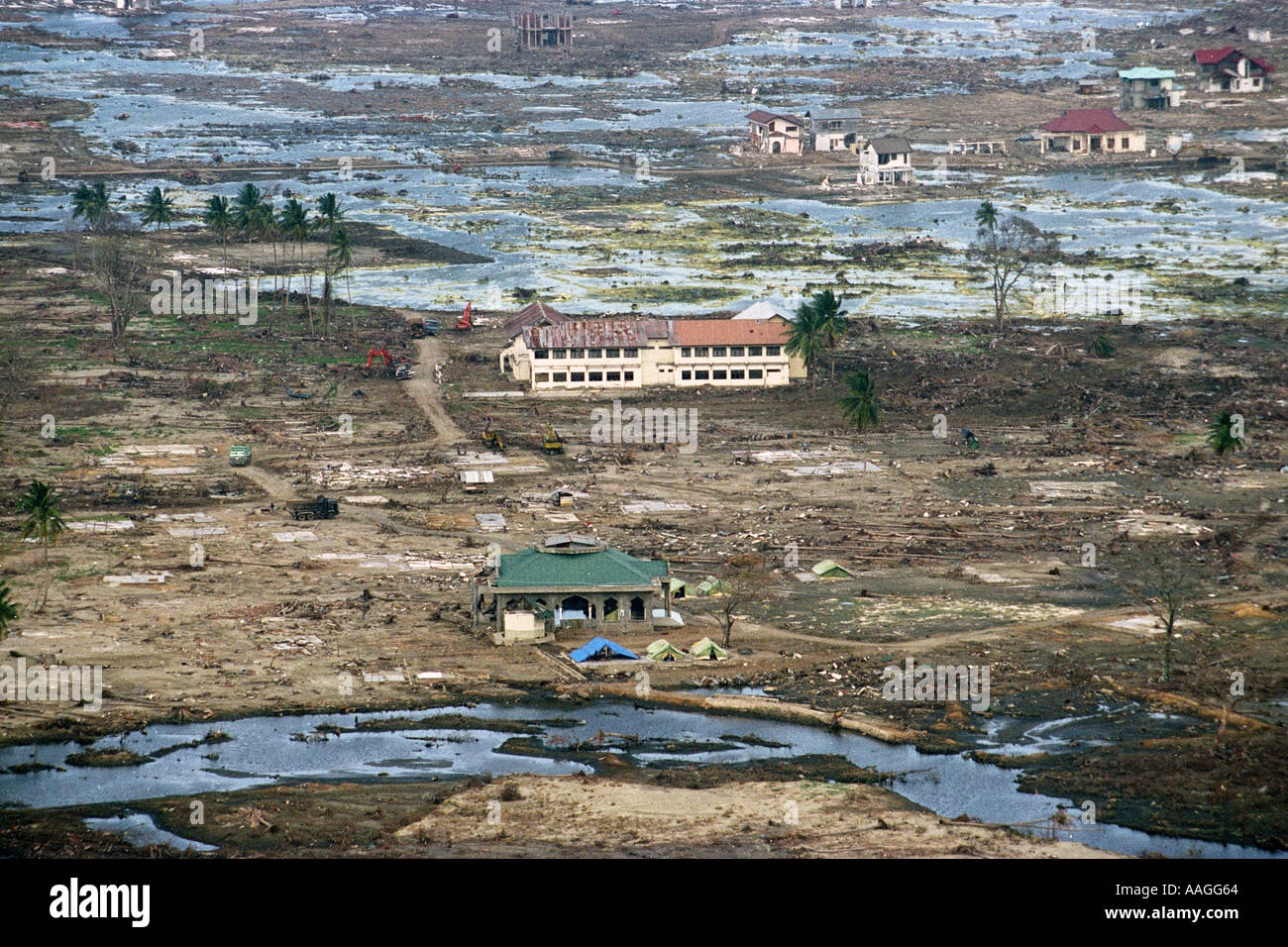 Tsunami-Banda Aceh Sumatra Indonesien 2004 Stockfoto