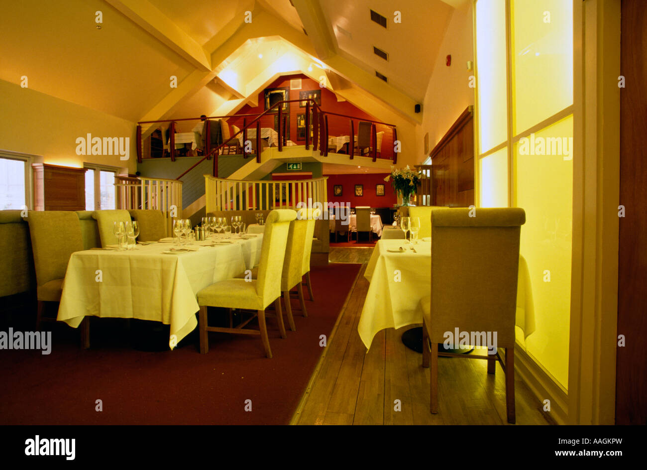 Innenansicht des L Ecrivain Restaurant Dublin Irland Stockfoto