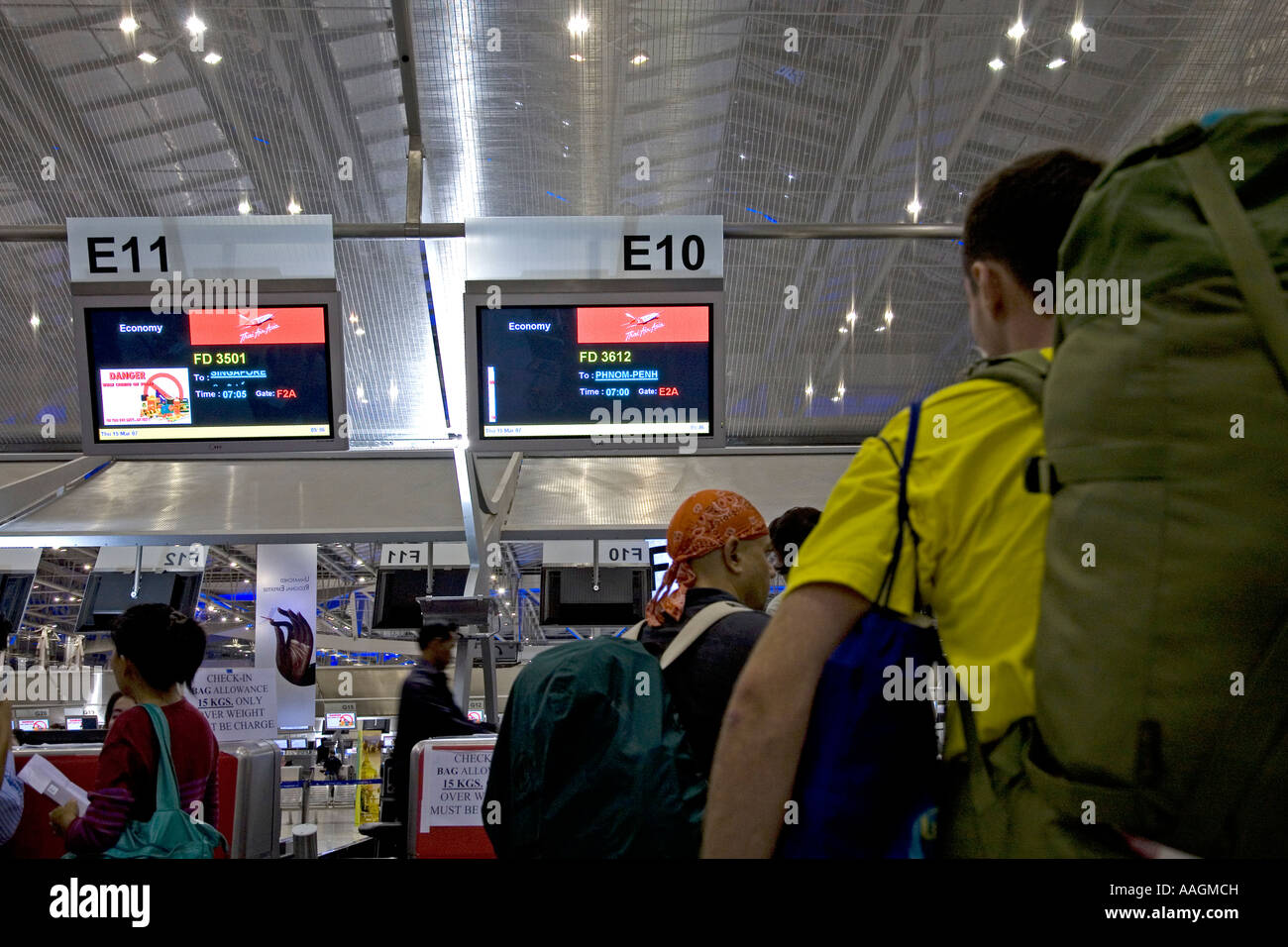 Der internationale Flughafen Suvarnabhumi Bangkok Thailand Stockfoto