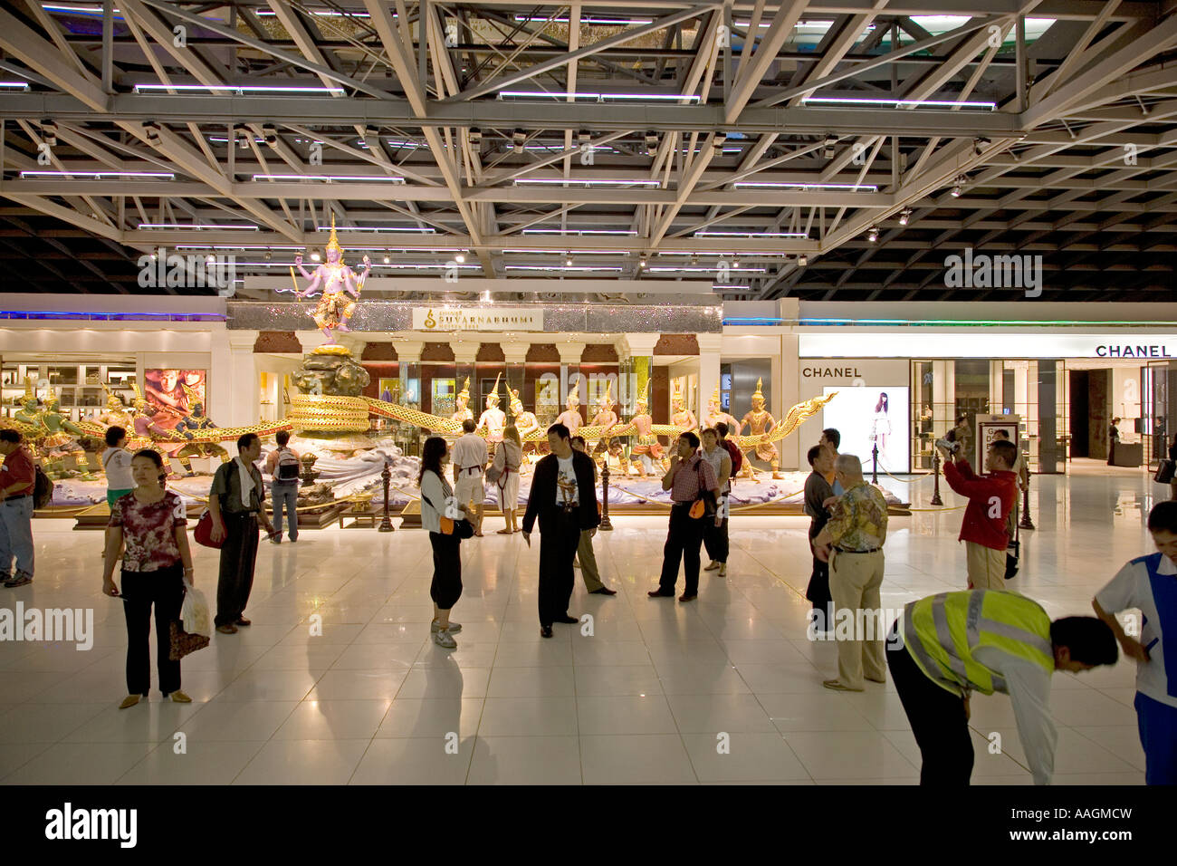 Der internationale Flughafen Suvarnabhumi Bangkok Thailand Stockfoto