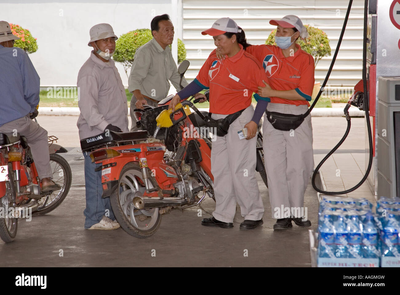 Peterol Tankstelle Phnom Phen Kambodscha Stockfoto