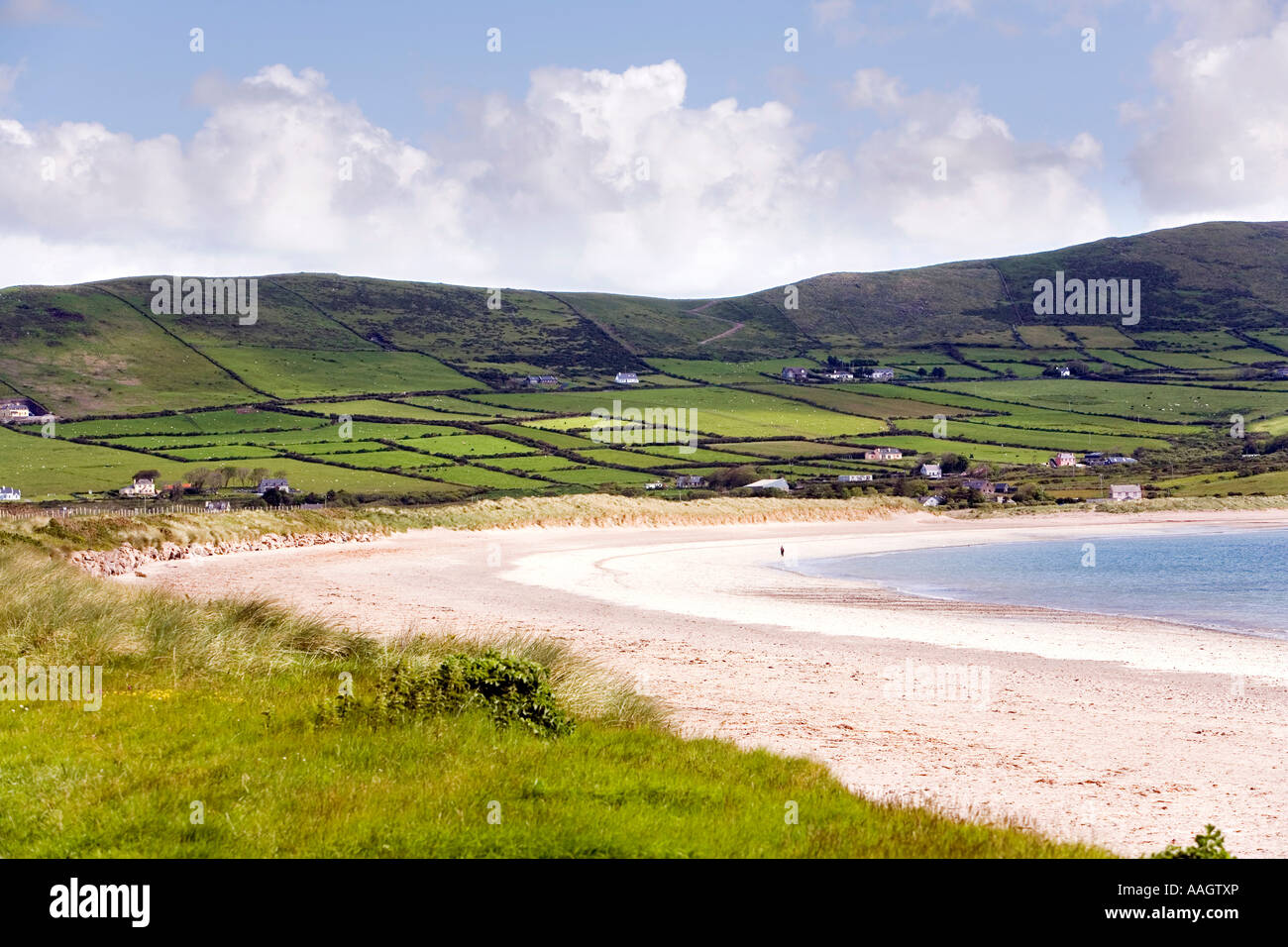 County Kerry Irland Dingle Halbinsel Ventry Beach aus dem Süden Stockfoto